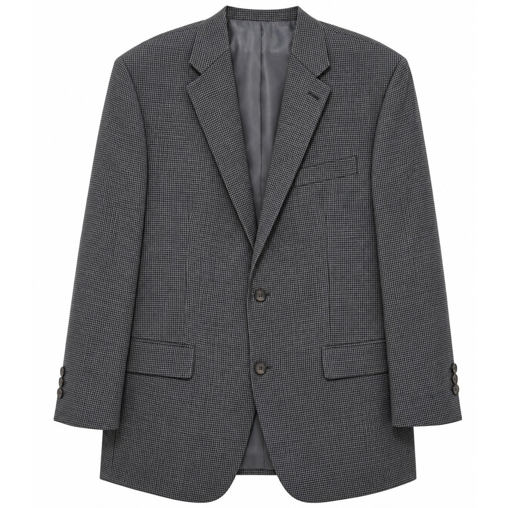 Ralph , Ralph Lauren Mens 42R Gray Blue Micro Check Wool Sport Coat Blazer - Picture 1 of 10